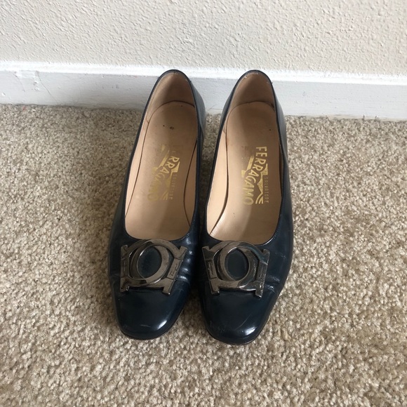 Salvatore Ferragamo Shoes Salvatore Ferragamo Navy Shoes Size 55 B